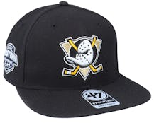 Hatstore Exclusive x Anaheim Ducks Sure Shot Captain Black Snapback - 47 Brand