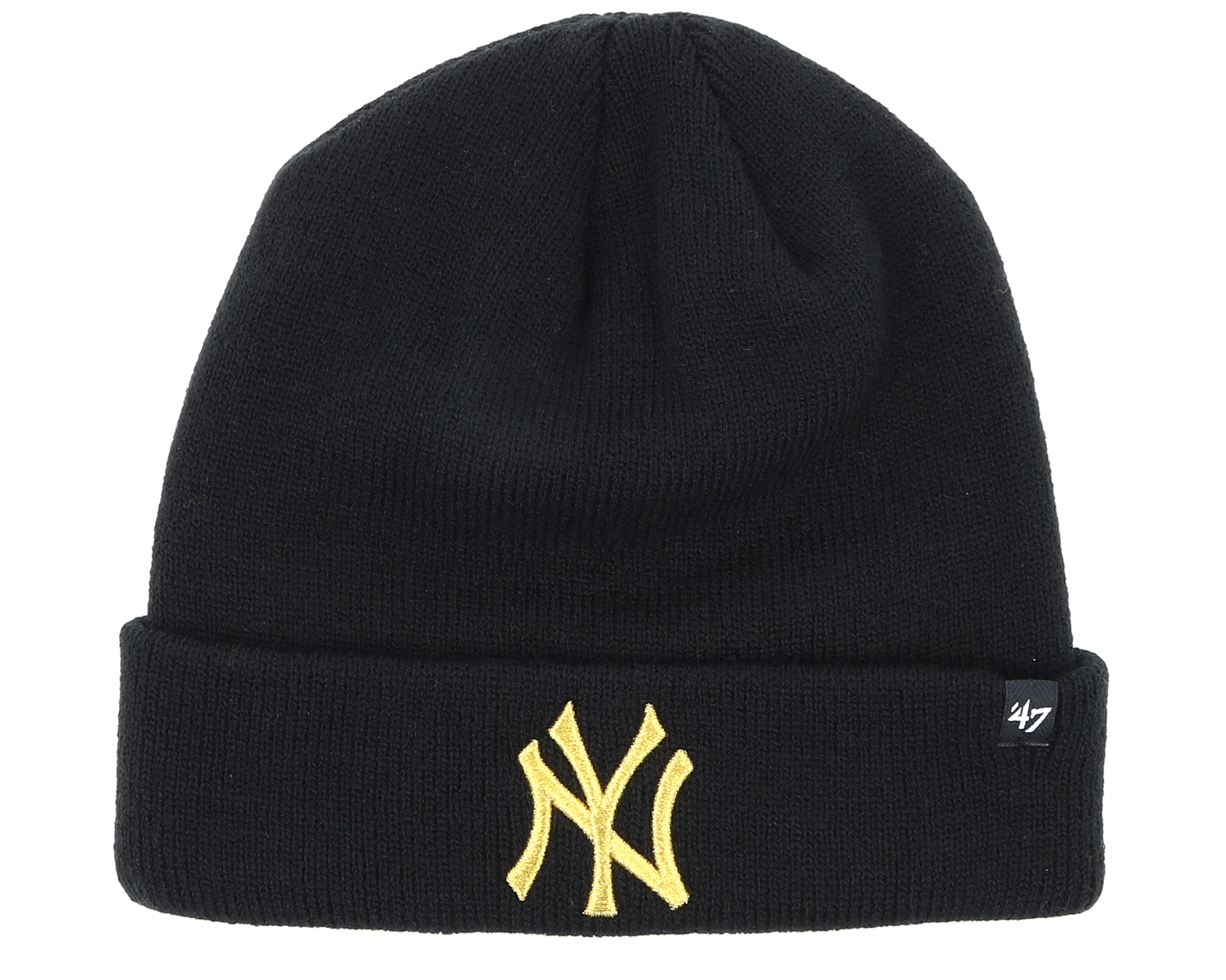 New York Yankees Metallic Black/Gold Cuff - 47 Brand beanie ...