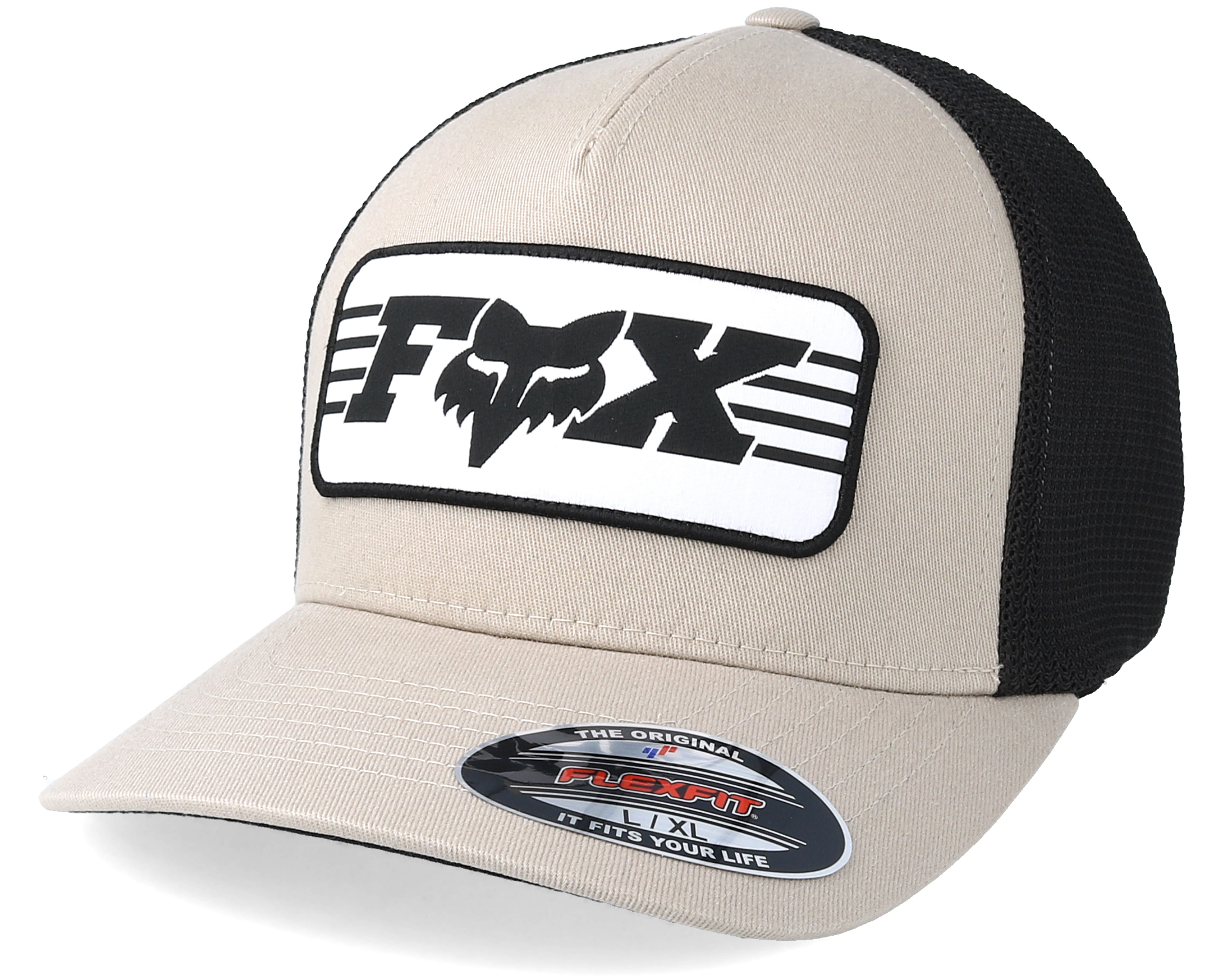 Muffler Sand Flexfit Trucker - Fox | Hatstoreworld.com