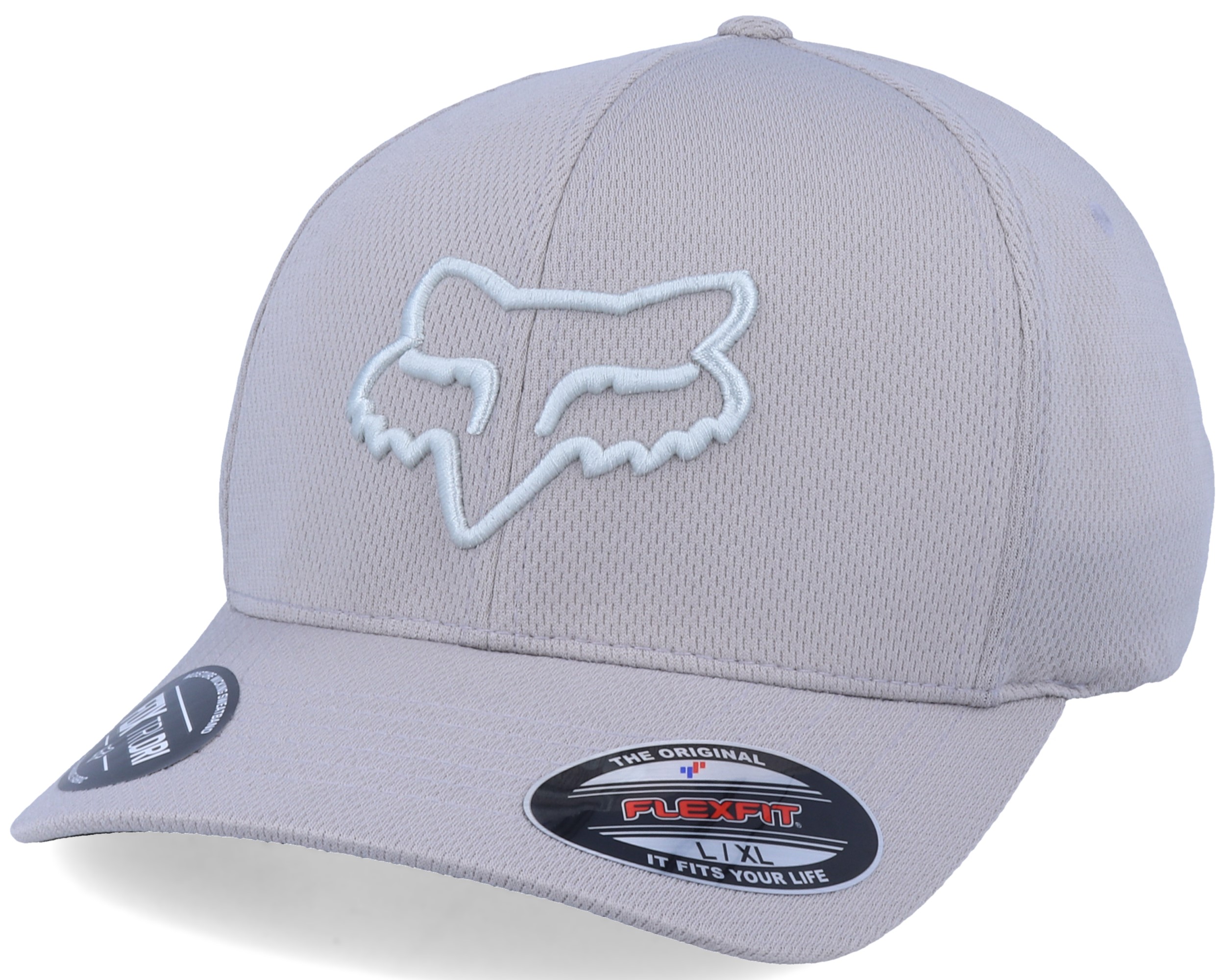 Lithotype Grey/Light Grey Flexfit - Fox cap | Hatstoreworld.com