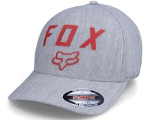 Number 2  2.0 Hat Heather Grey/Red Flexfit - Fox
