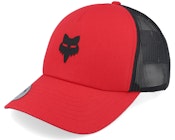 Fox Head Hat Flame Red/Black Trucker