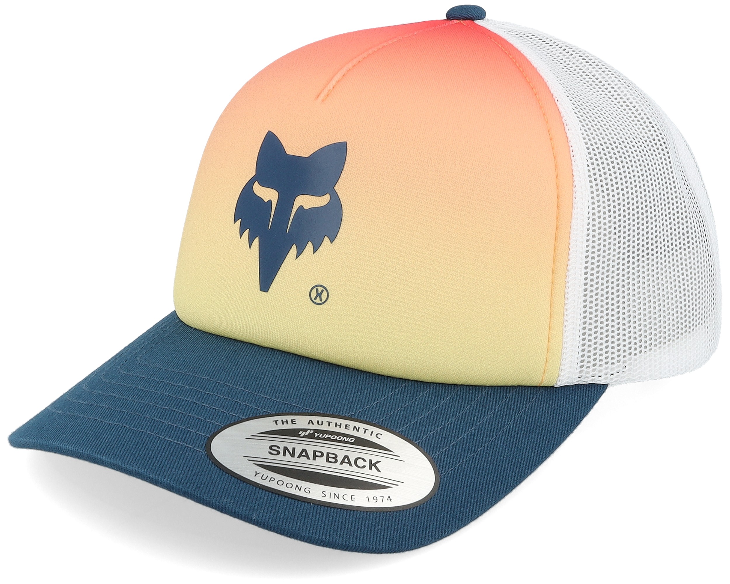 Women Elevated Foam Orange/White/Navy Trucker Hat