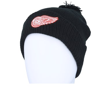 Detroit Red Wings NHL Cuffed Beanie Black Pom - Adidas