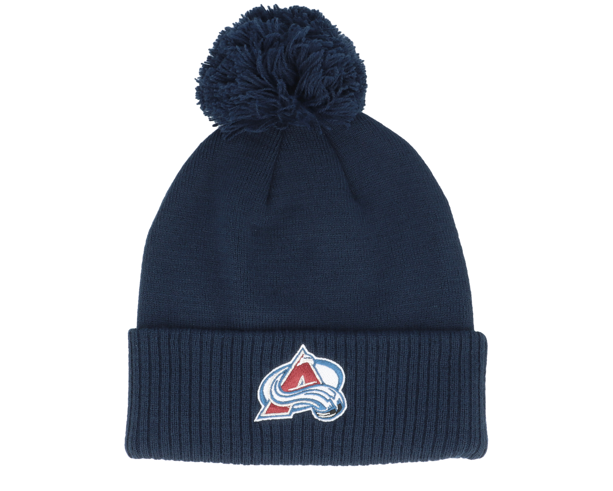 Colorado Avalanche NHL Cuffed Beanie Navy Pom - Adidas beanie