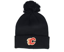 Calgary Flames NHL Cuffed Beanie Black Pom - Adidas