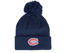 Montreal Canadiens NHL Cuffed Beanie Navy Blue Pom - Adidas