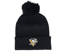 Pittsburgh Penguins NHL Cuffed Beanie Black Pom - Adidas