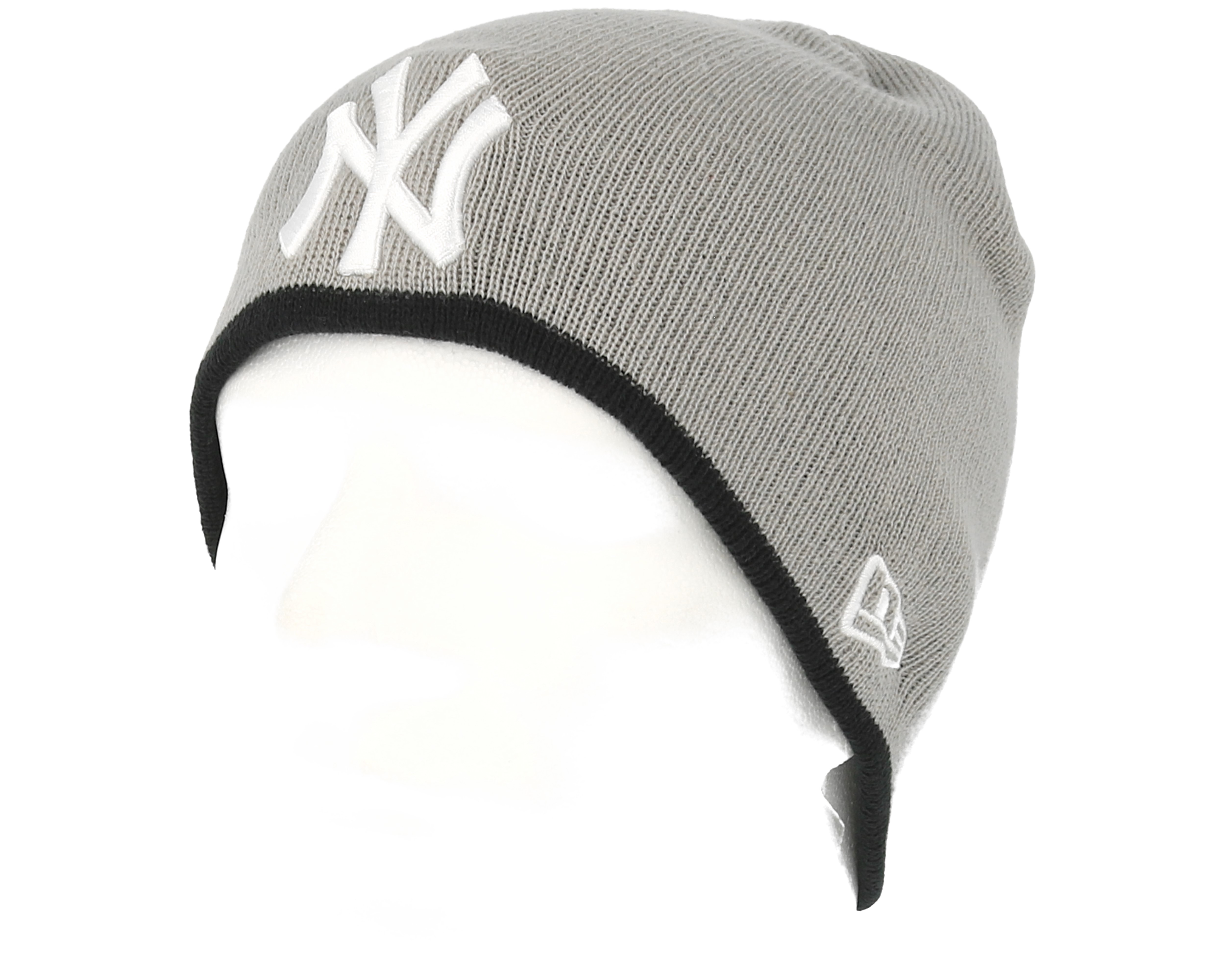 New York Yankees Team Skull Knit Grey Beanie - New Era