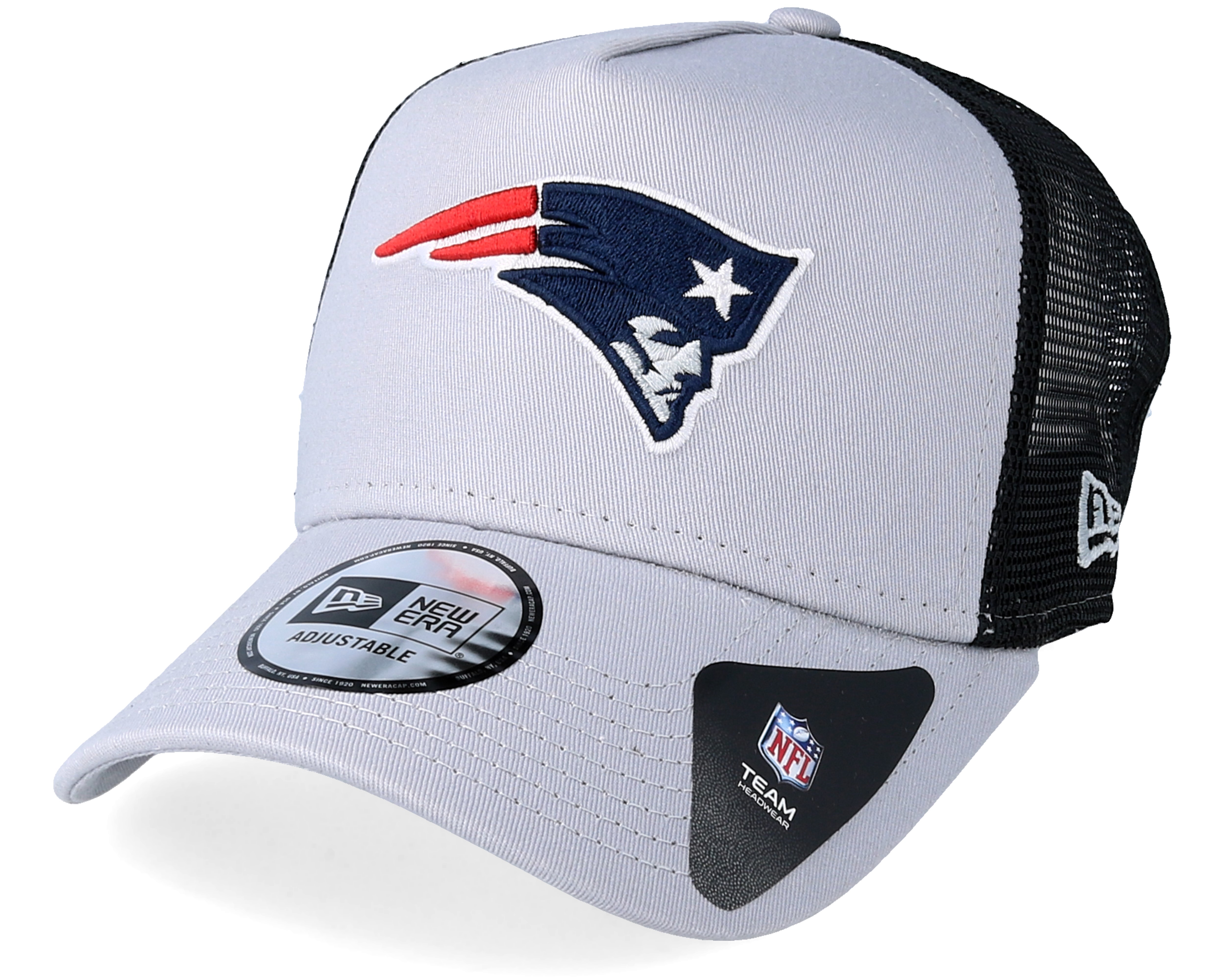 New England Patriots Team Essential Grey Trucker - New Era cap