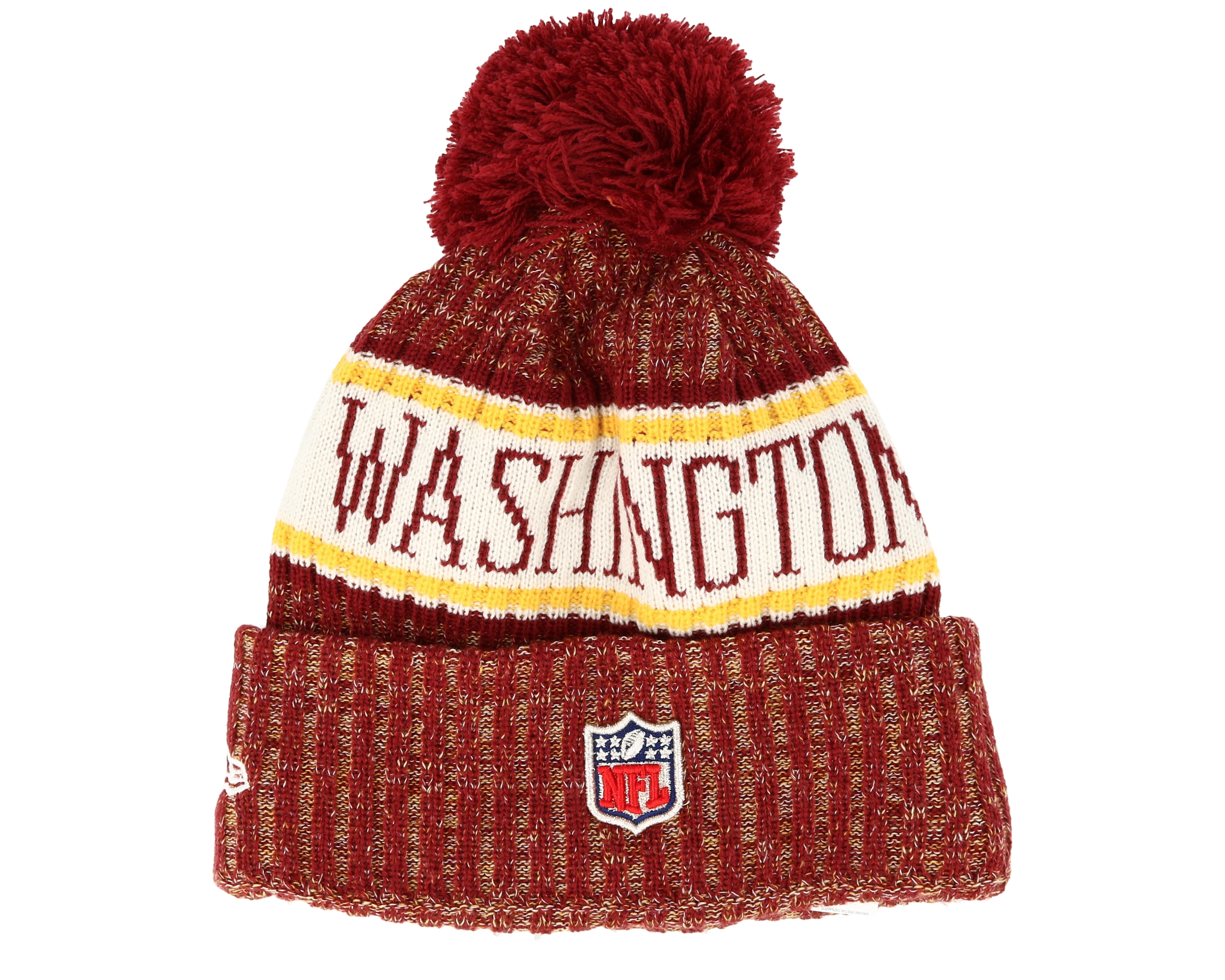 Pom Pom Redskins Beanie Hat Washington Redskins Sport Washed Red