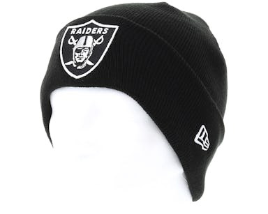 New Era NFL Las Vegas Raiders Cuffed Beanie Hat - Black - Womens