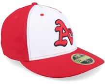 Oakland Athletics Whiteboard Low Profile 59FIFTY Scarlet/White Fitted - New Era