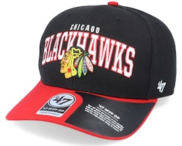 Chicago Blackhawks McCaw Mvp DP Black/Red Adjustable - 47 Brand