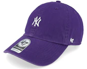 New York Yankees Base Runner Clean Up Purple Dad cap