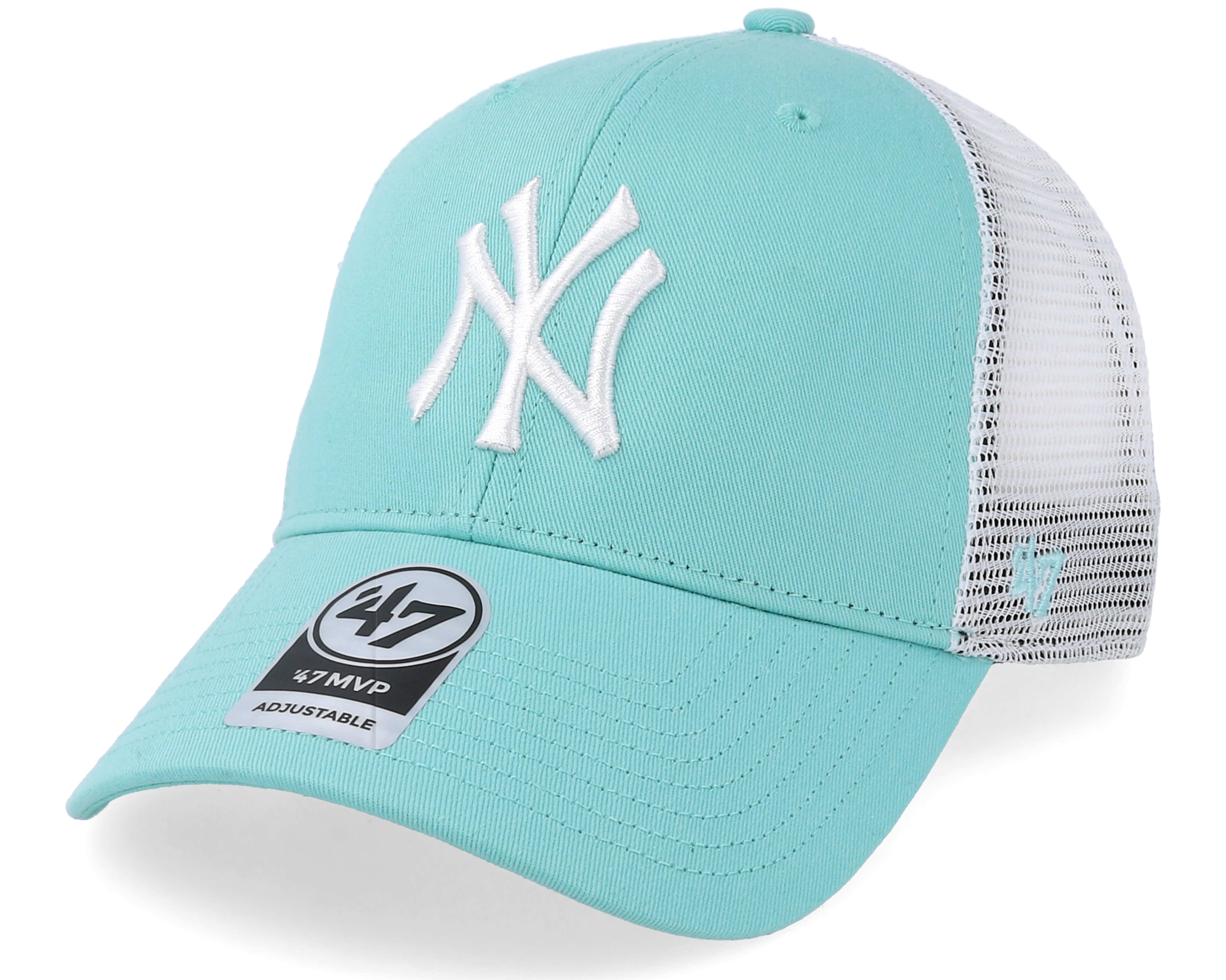 New York Yankees Womens 47 Brand MVP Trucker - Tiffany Blue