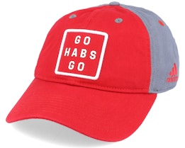 Montreal Canadiens Cotton Slouch Red/Grey Adjustable - Adidas