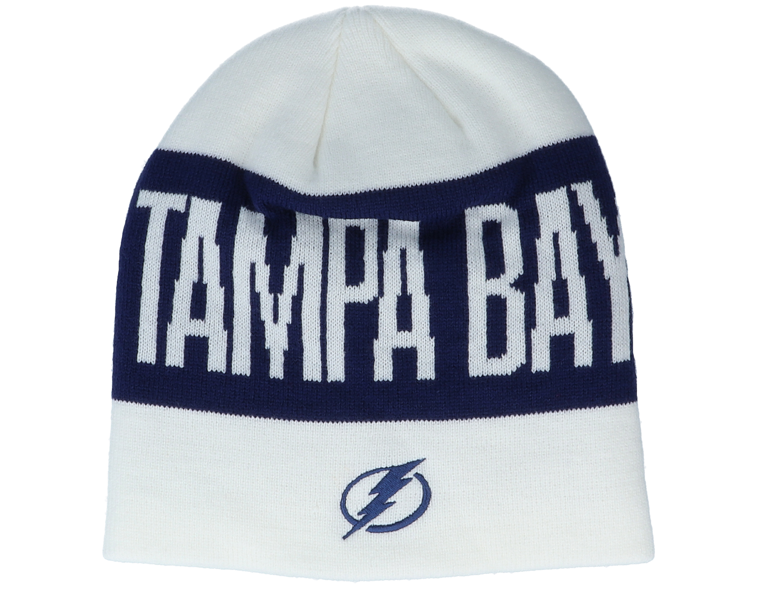 Tampa Bay Lightning 19 White/Navy Beanie - Adidas pipot 