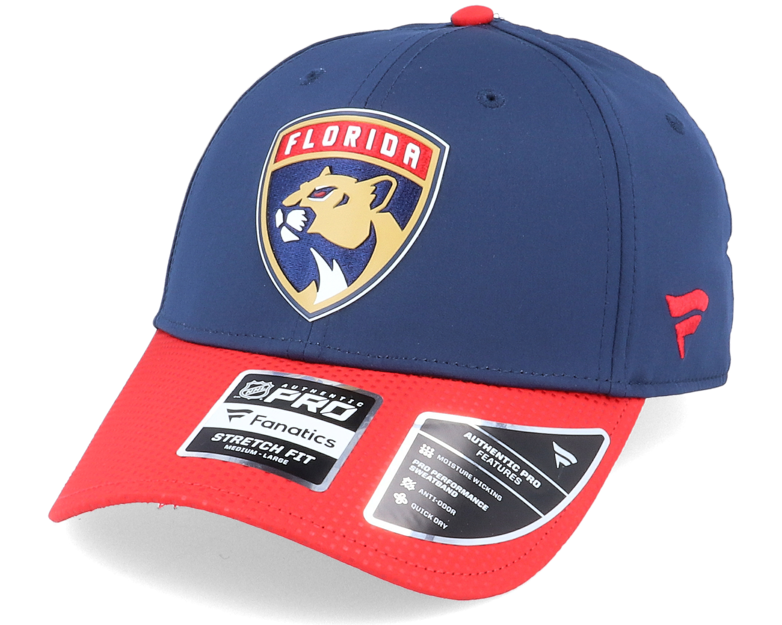 Florida Panthers Draft Structured Stretch Navy/Red Flexfit Fanatics