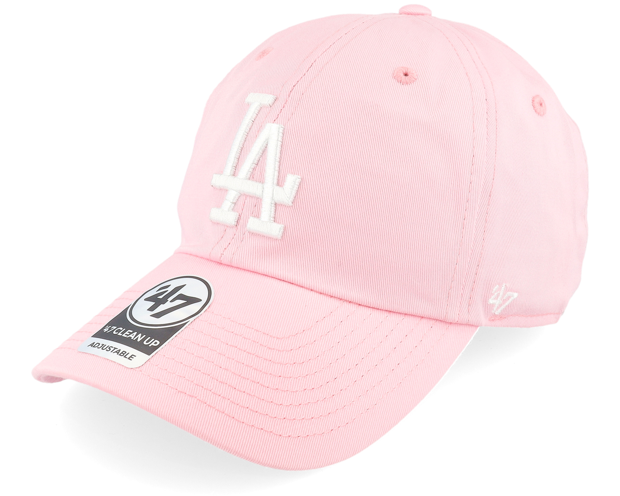 47 Brand - MLB Pink Unconstructed Cap - Los Angeles Dodgers Clean Up Sedona Pink Dad Cap @ Hatstore