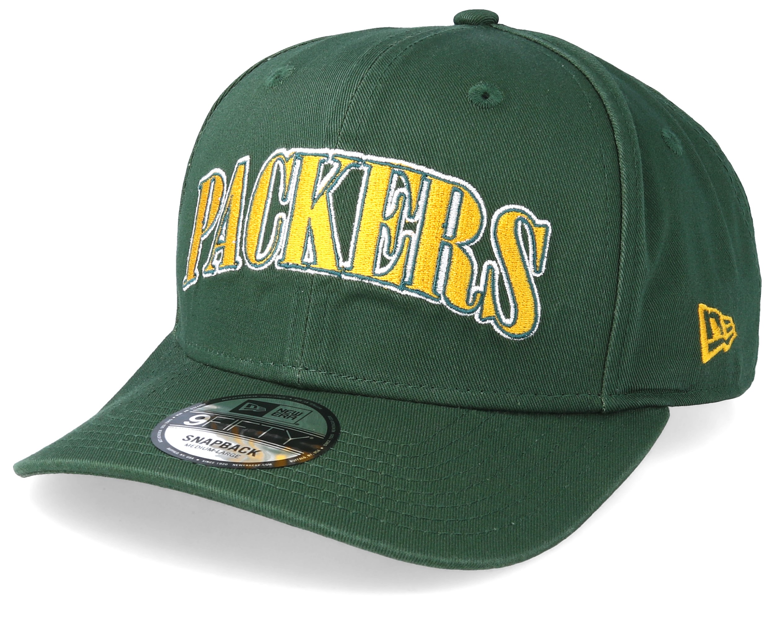 Green Bay Packers NFL Pre Curved 9Fifty Green Yellow Adjustable New Era Gorra Hatstore .mx