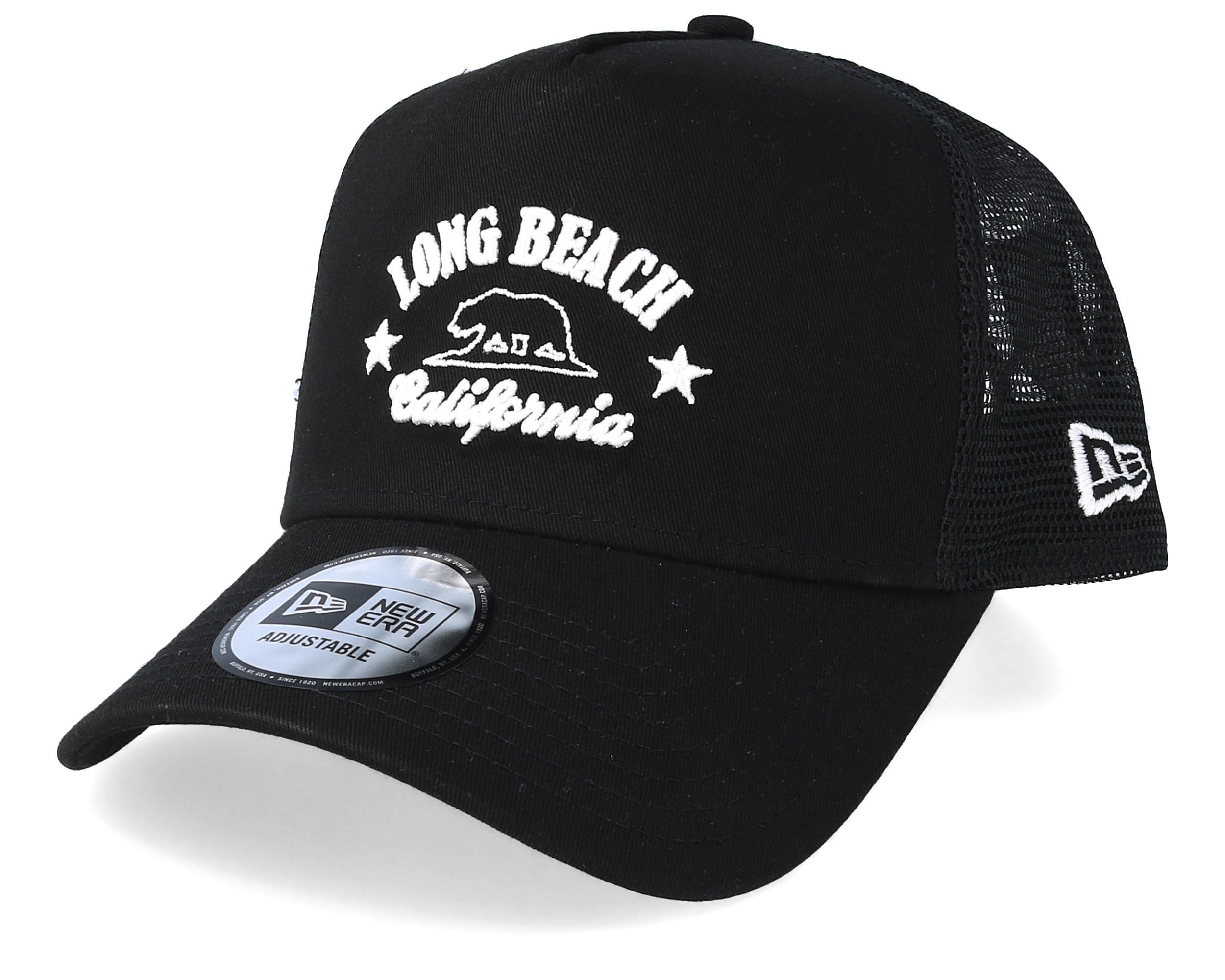 Long Beach California Black Trucker - New Era cap
