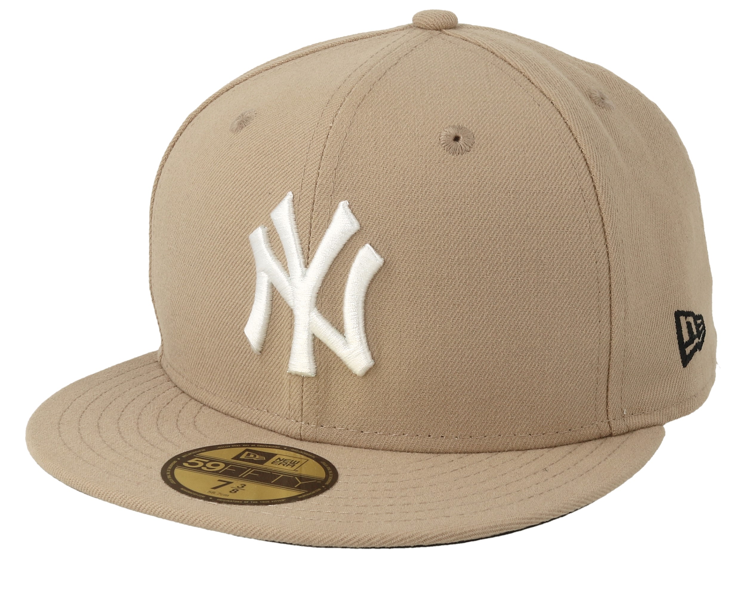 New York Yankees New Era 5950 Basic Fitted Hat - Camel/White