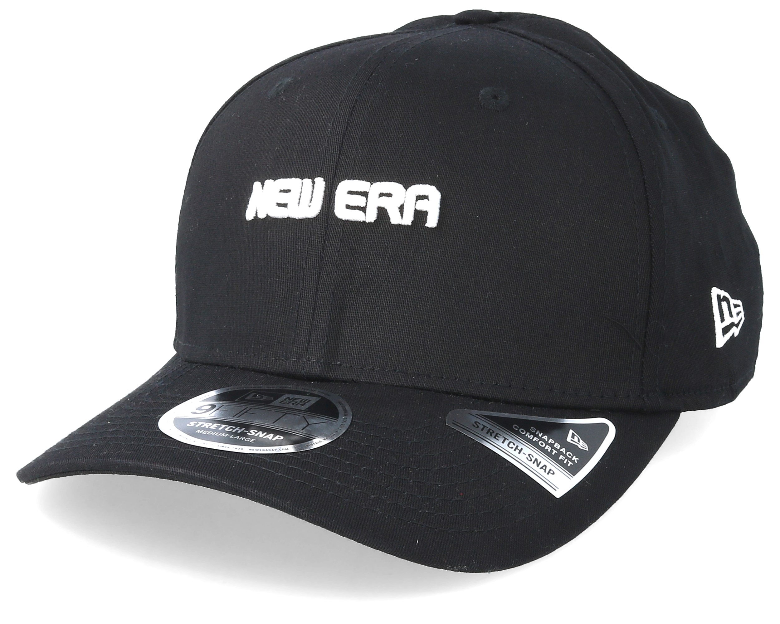 Stretch 9Fifty Black/White Adjustable - New Era cap | Hatstoreworld.com