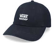 Court Side Hat Black Checker Dad Cap