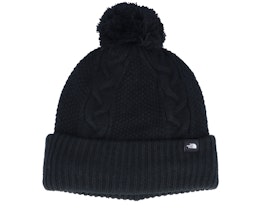 Womens Cable Minna Beanie Black Pom - The North Face