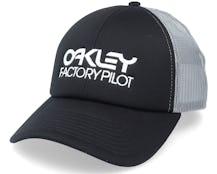 Factory Pilot Hat Blackout Black/Grey Trucker - Oakley