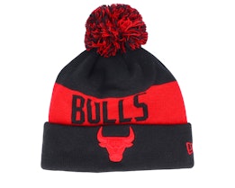 Chicago Bulls Tonal Knit Black/Red Pom - New Era