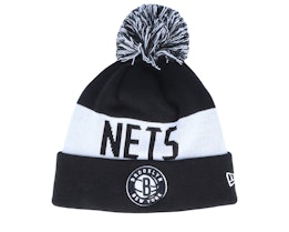 Brooklyn Nets Tonal Knit Black/White Pom - New Era