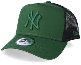 New York Yankees League Essential A-Frame Green/Black Trucker - New Era