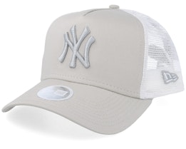 New York Yankees Women's League Essential Beige/White Trucker - New Era