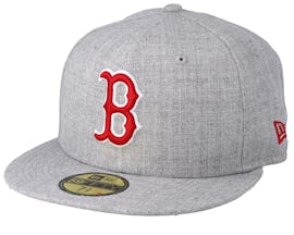 Boston Red Sox 59Fifty Heather Gray/Red Fitted - New Era
