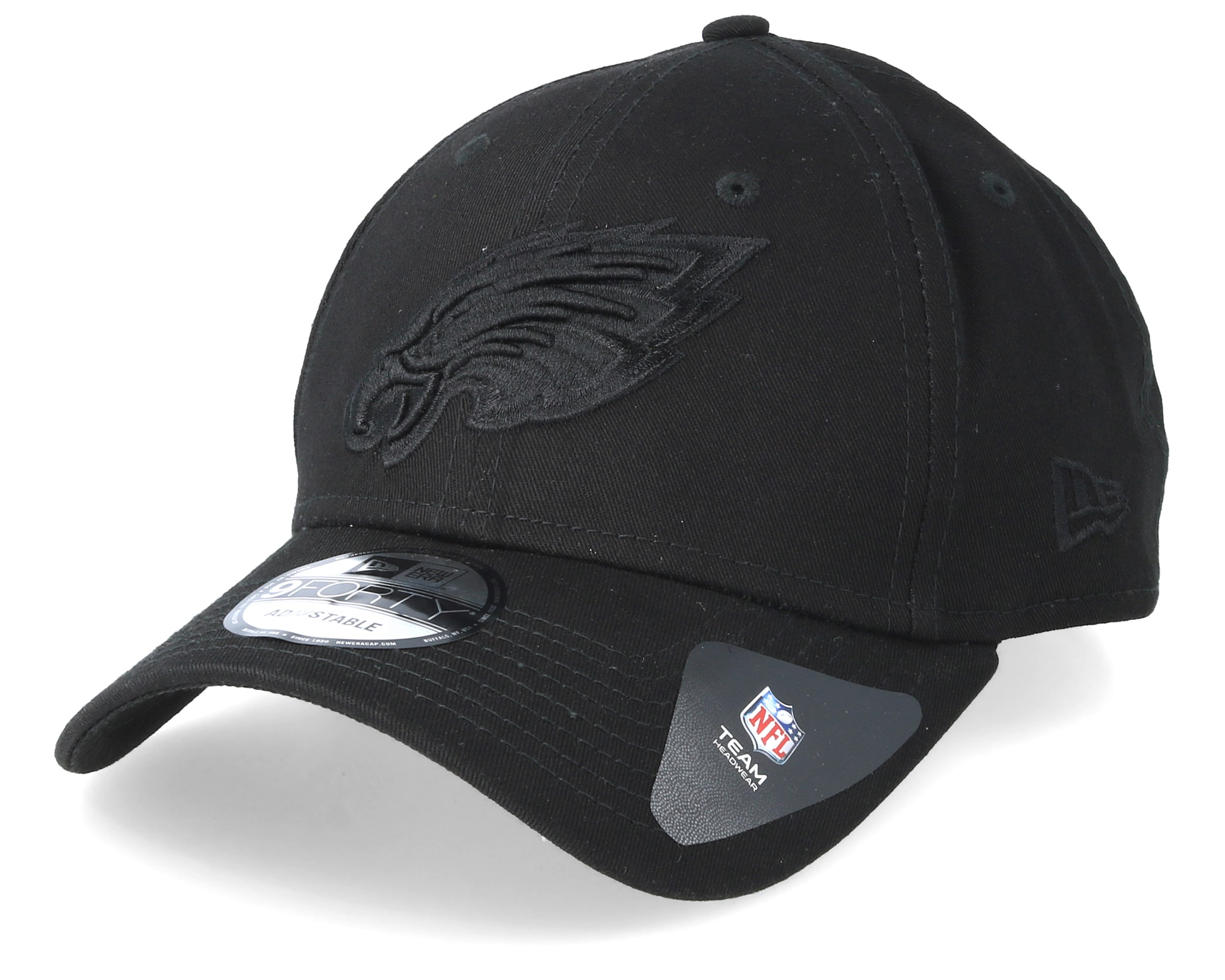 black on black eagles hat