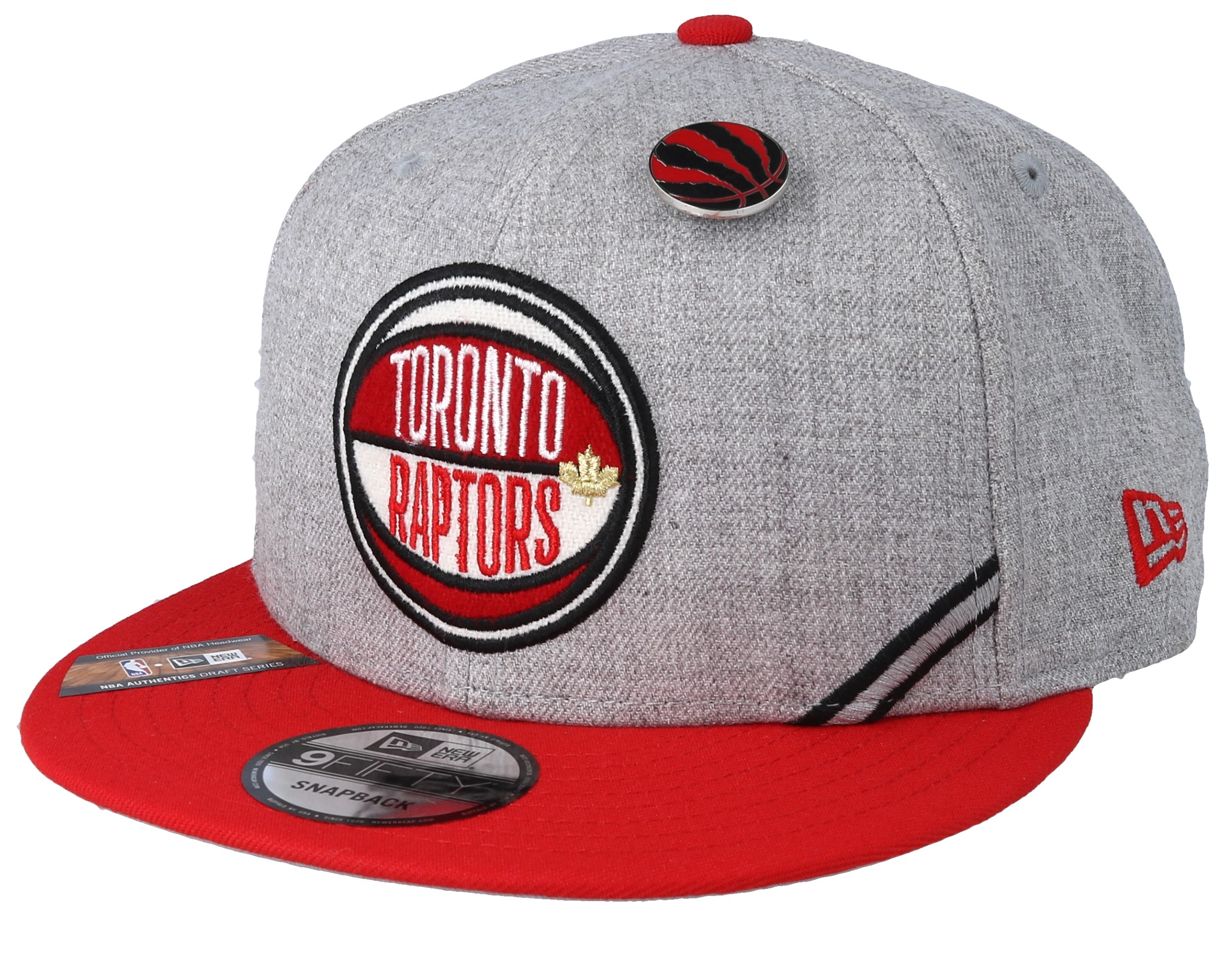 Toronto Raptors 19 NBA 9Fifty Draft Heather Grey/Red Snapback