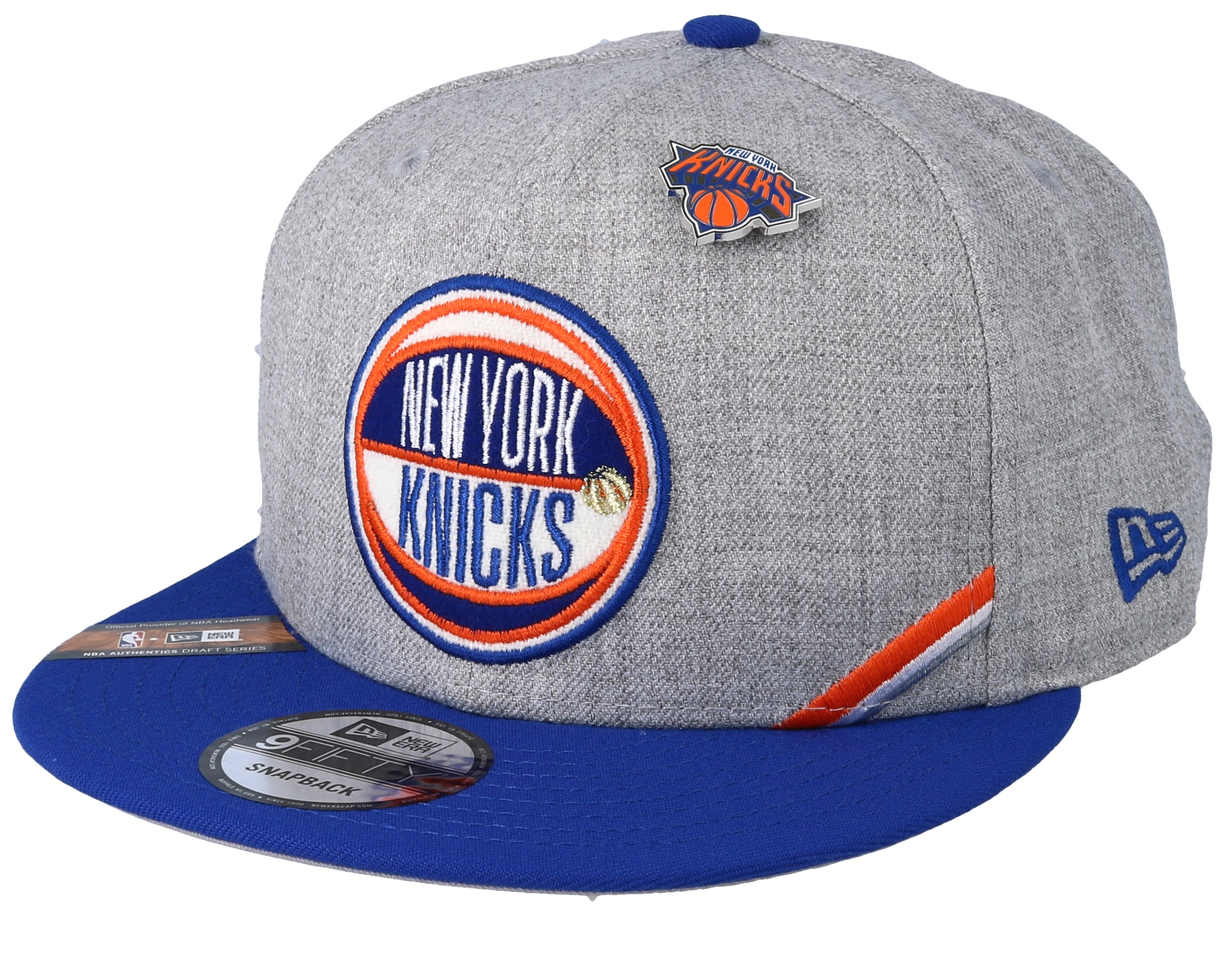 New York Knicks 19 NBA 9Fifty Draft Heather Grey/Royal Snapback