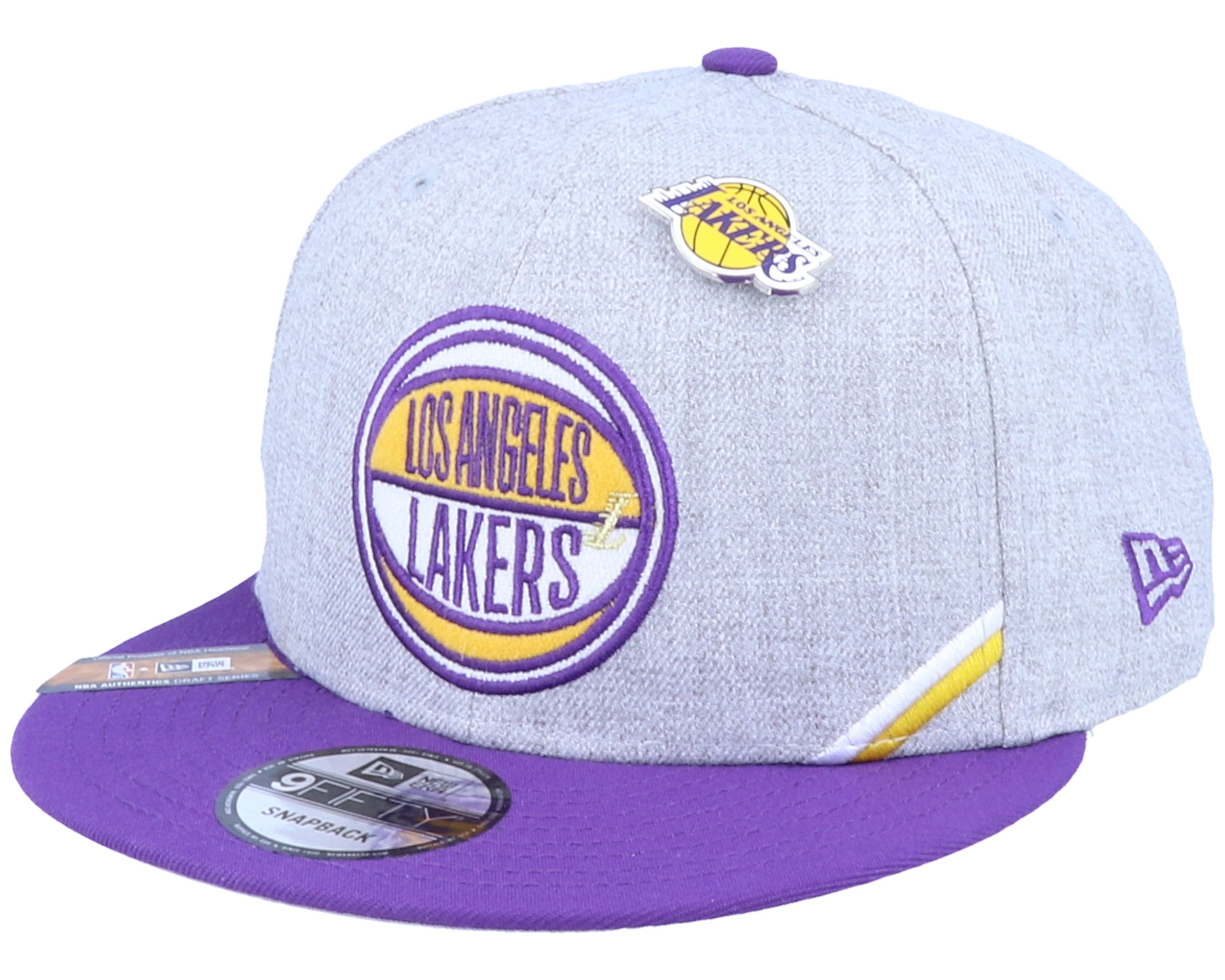 New Era LA Lakers New Era P 2020 Draft Fitted 5950 Heather/Purple