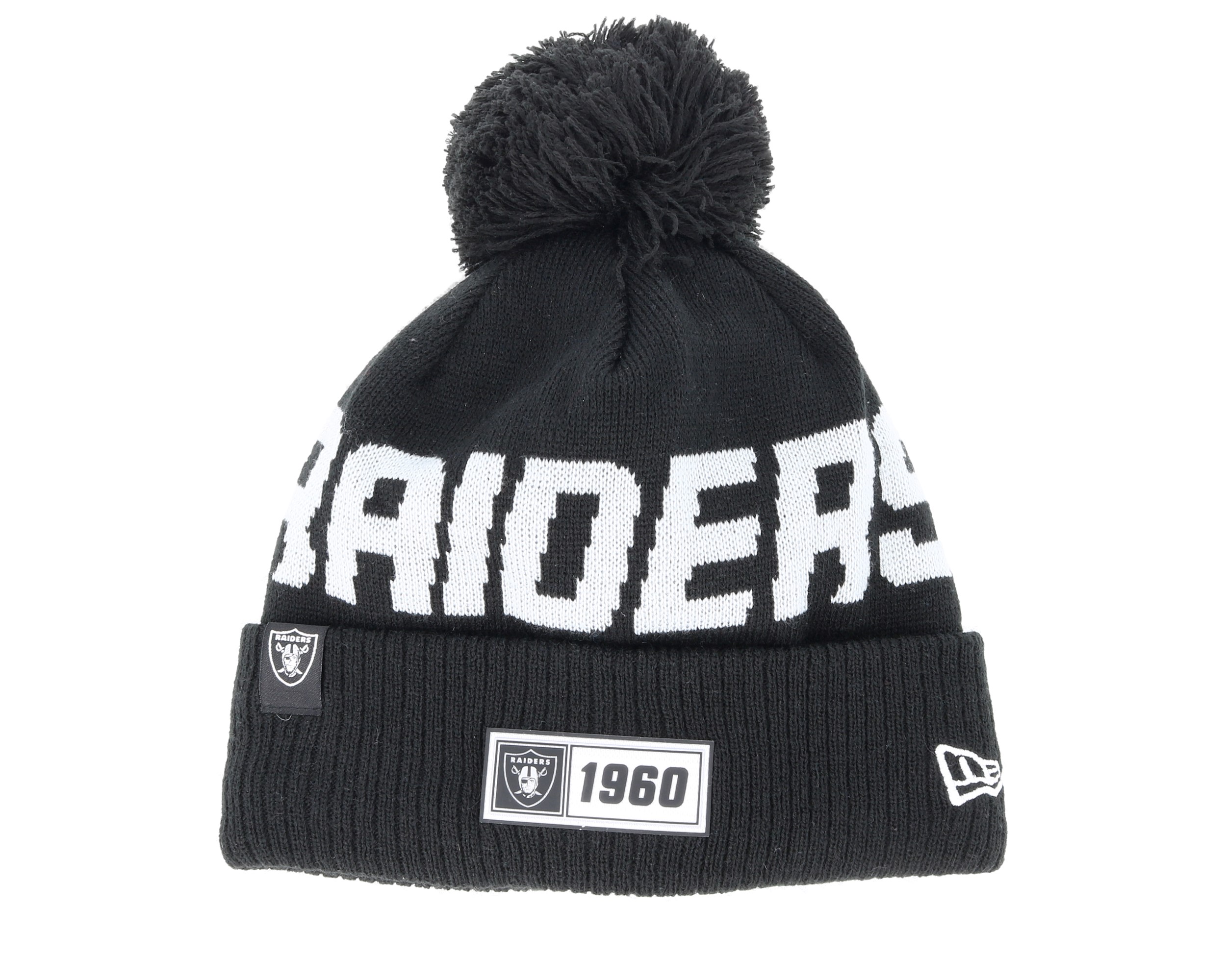 Oakland Raiders On Field 19 Sport Knit Black/Grey Pom