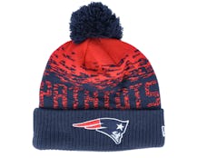 New England Patriots NFL Sport Knit Cuff Navy/Red Pom - New Era