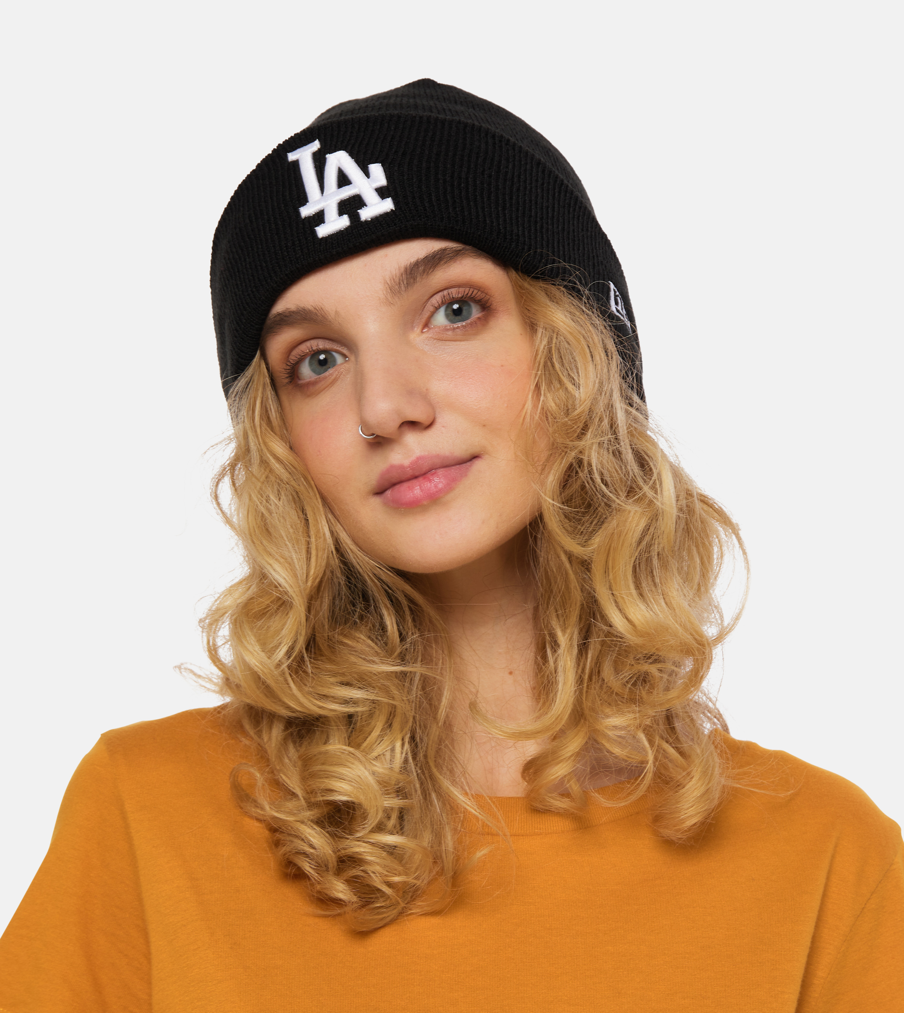 Los Angeles Dodgers MLB Essential Knit Black Cuff New Era Beanie Hatstore