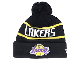 LA Lakers Bobble Knit Black/White/Yellow Pom - New Era