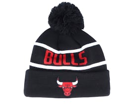Chicago Bulls Bobble Knit Black/White/Red Pom - New Era
