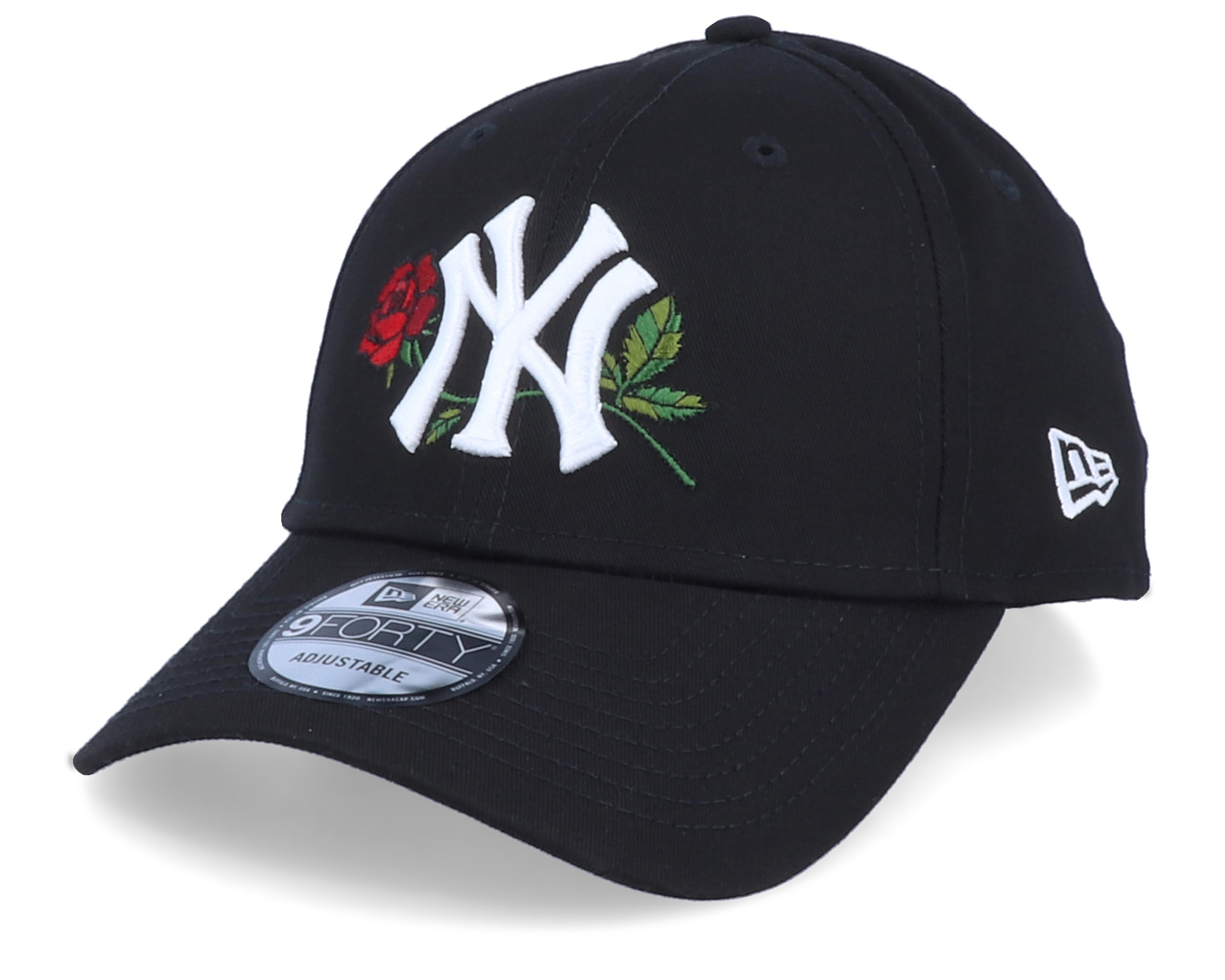 New York Yankees Mens Twine 9Forty Black/White Adjustable
