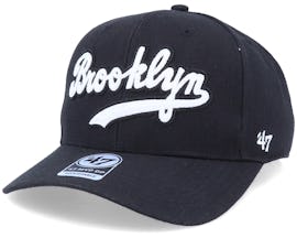 Brooklyn Dodgers Cooperstown Mvp Script Chain Link Black/White Adjustable - 47 Brand