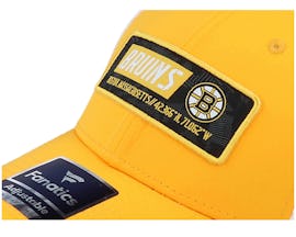 Boston Bruins Iconic Defender Yellow Gold/White Trucker - Fanatics