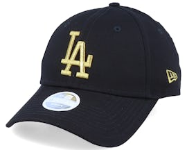Los Angeles Dodgers Women Metallic 9Forty Black/Gold Adjustable - New Era