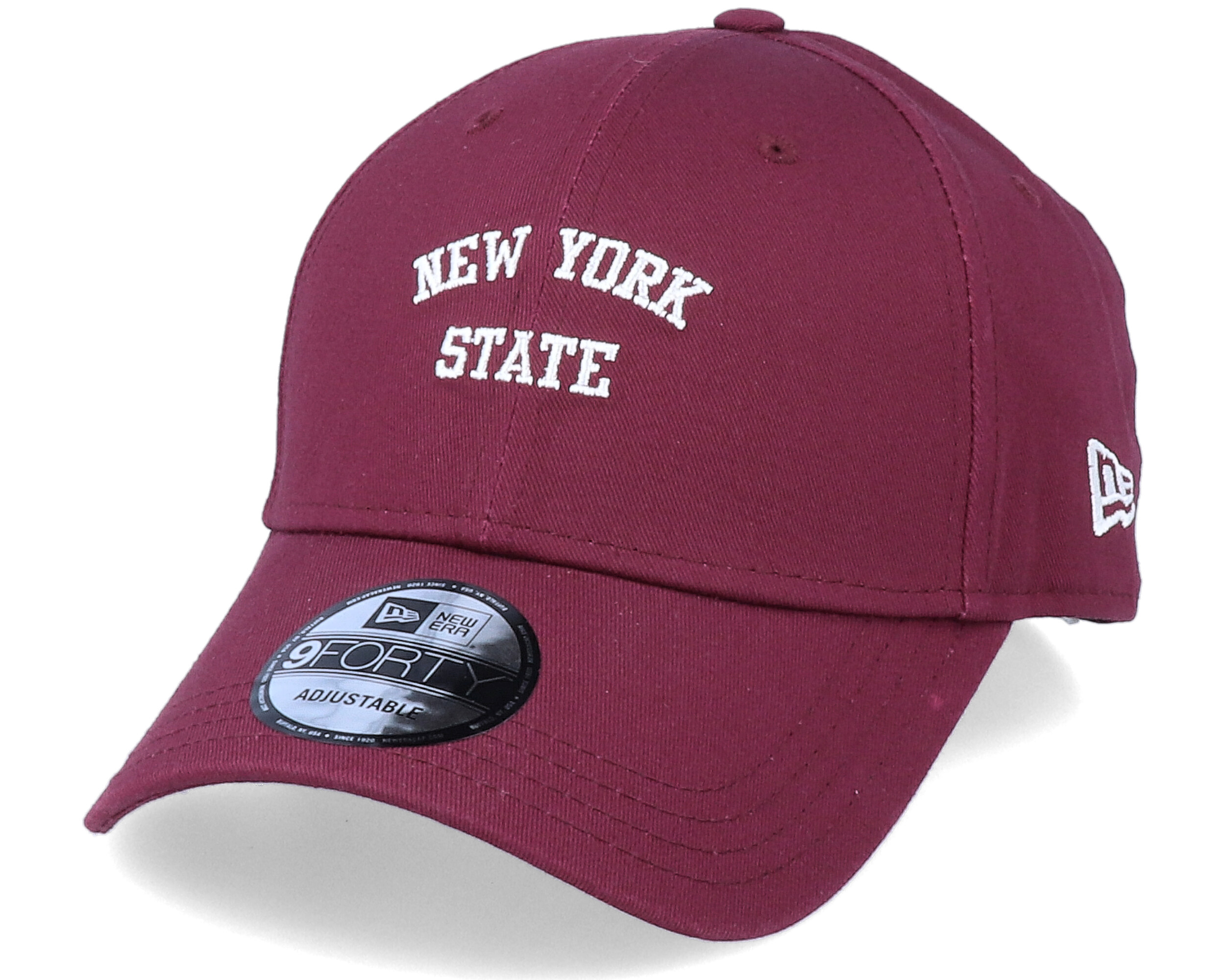 New York State 9Forty Maroon White Adjustable New Era Cap Hatstore.ie